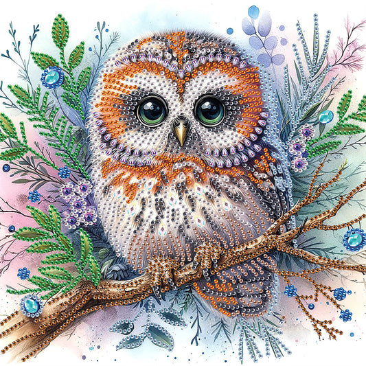 Owl - Special Shaped Drill Diamond Painting 30*30CM