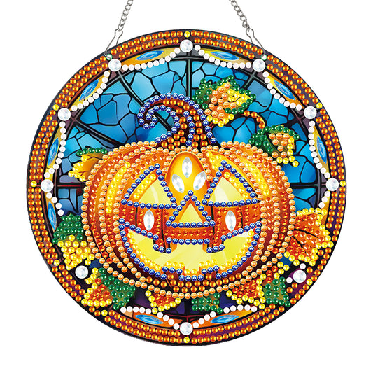 Halloween Pumpkin Special Shape Diamond Painting Art Pendants for Wall Decor