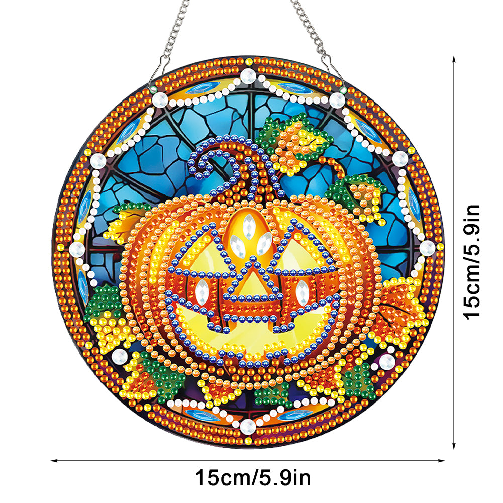 Halloween Pumpkin Special Shape Diamond Painting Art Pendants for Wall Decor