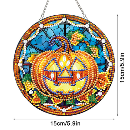 Halloween Pumpkin Special Shape Diamond Painting Art Pendants for Wall Decor