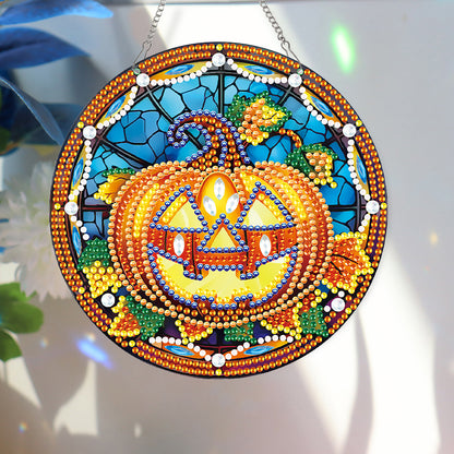 Halloween Pumpkin Special Shape Diamond Painting Art Pendants for Wall Decor