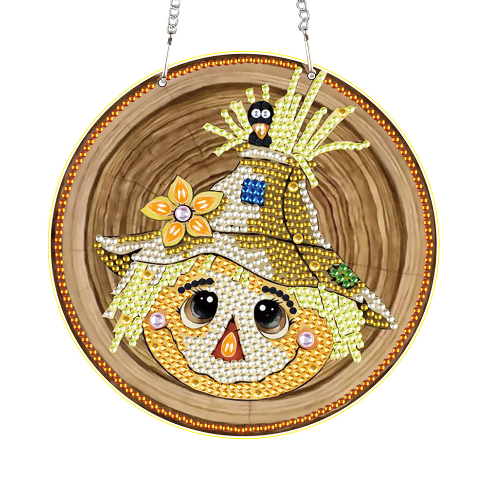 Halloween Scarecrow Special Shape Diamond Painting Art Pendants for Wall Decor