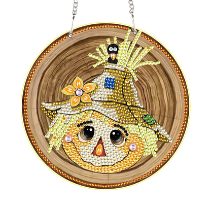 Halloween Scarecrow Special Shape Diamond Painting Art Pendants for Wall Decor