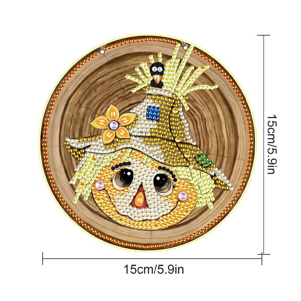 Halloween Scarecrow Special Shape Diamond Painting Art Pendants for Wall Decor