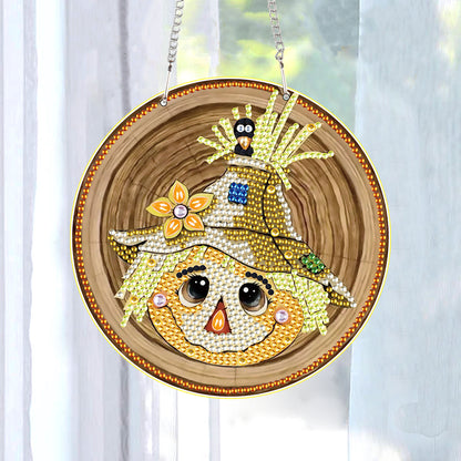 Halloween Scarecrow Special Shape Diamond Painting Art Pendants for Wall Decor