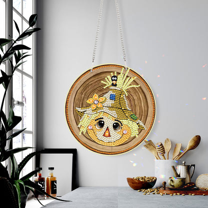 Halloween Scarecrow Special Shape Diamond Painting Art Pendants for Wall Decor