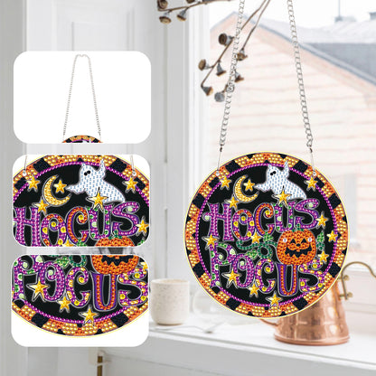 Halloween Pumpkin Special Shape Diamond Painting Art Pendants for Wall Decor