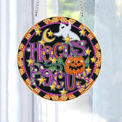 Halloween Pumpkin Special Shape Diamond Painting Art Pendants for Wall Decor