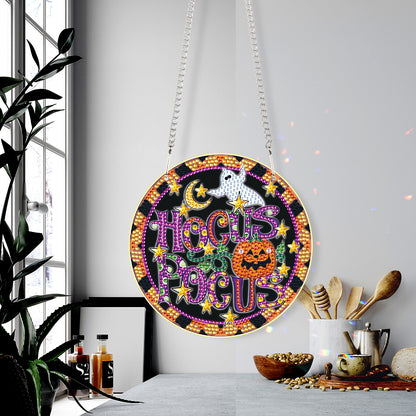 Halloween Pumpkin Special Shape Diamond Painting Art Pendants for Wall Decor