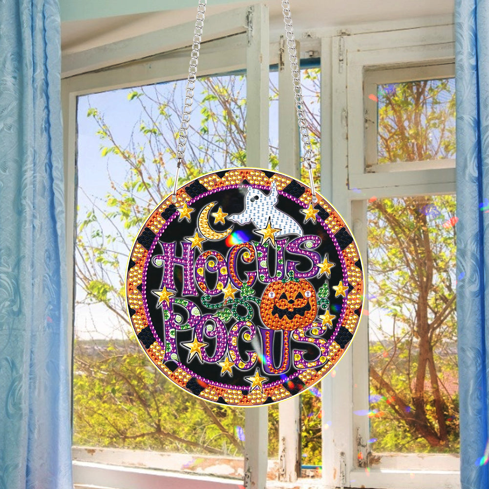 Halloween Pumpkin Special Shape Diamond Painting Art Pendants for Wall Decor