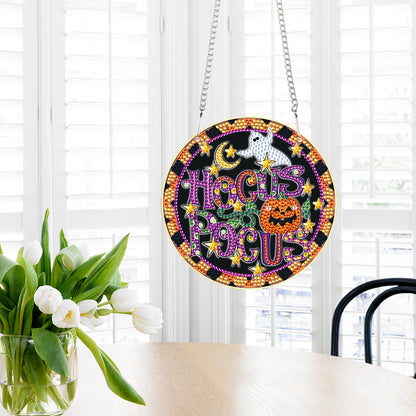 Halloween Pumpkin Special Shape Diamond Painting Art Pendants for Wall Decor