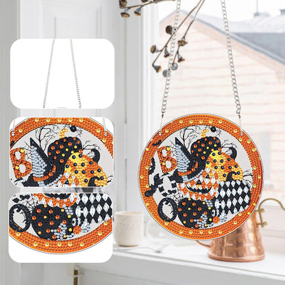 Halloween Pumpkin Special Shape Diamond Painting Art Pendants for Wall Decor