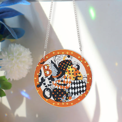 Halloween Pumpkin Special Shape Diamond Painting Art Pendants for Wall Decor