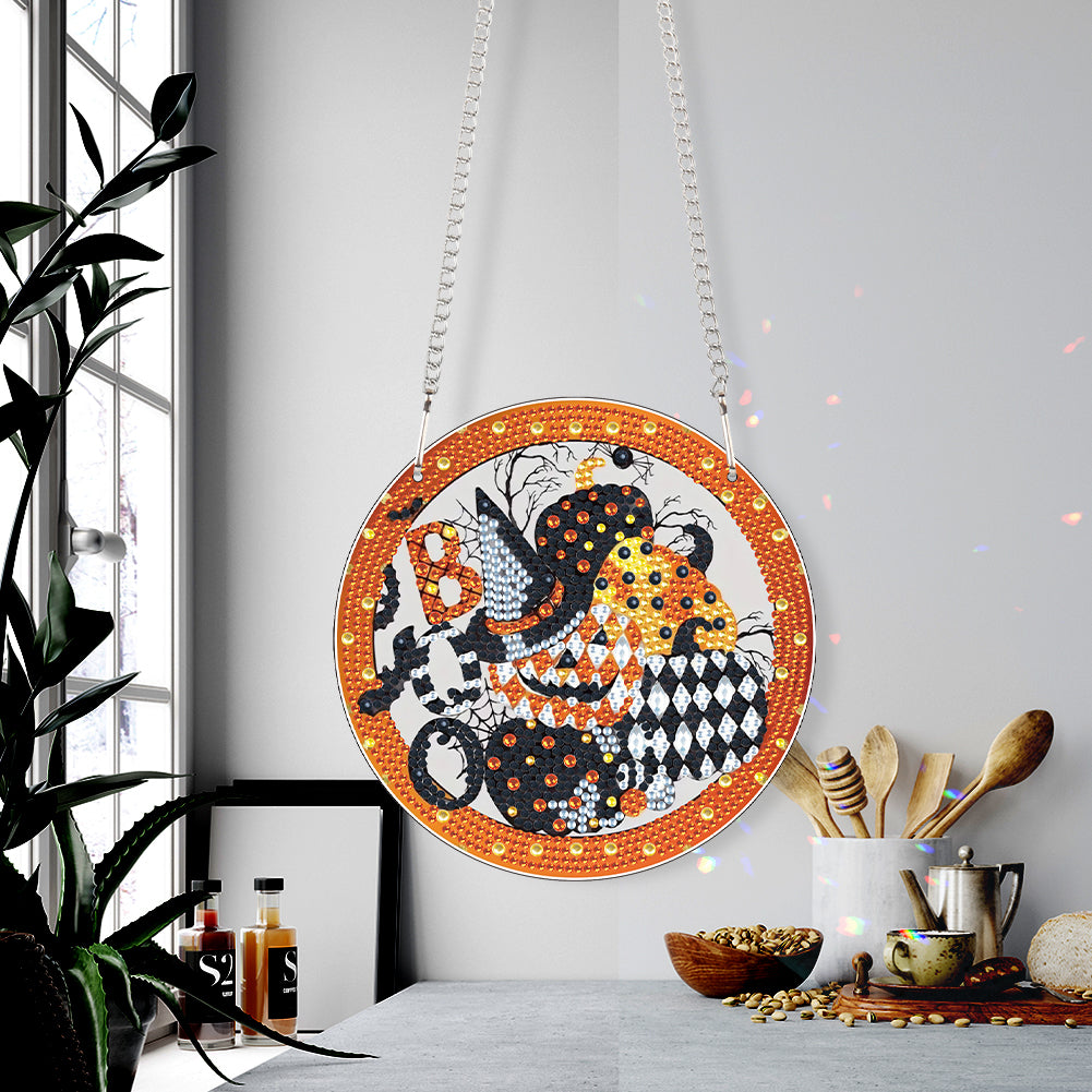 Halloween Pumpkin Special Shape Diamond Painting Art Pendants for Wall Decor