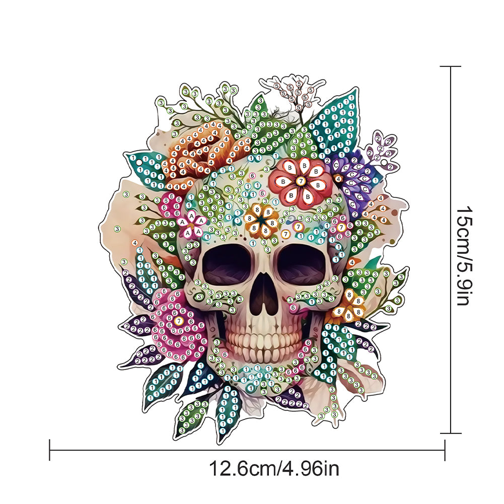 Halloween Skeleton Special Shape Diamond Painting Art Pendants for Wall Decor