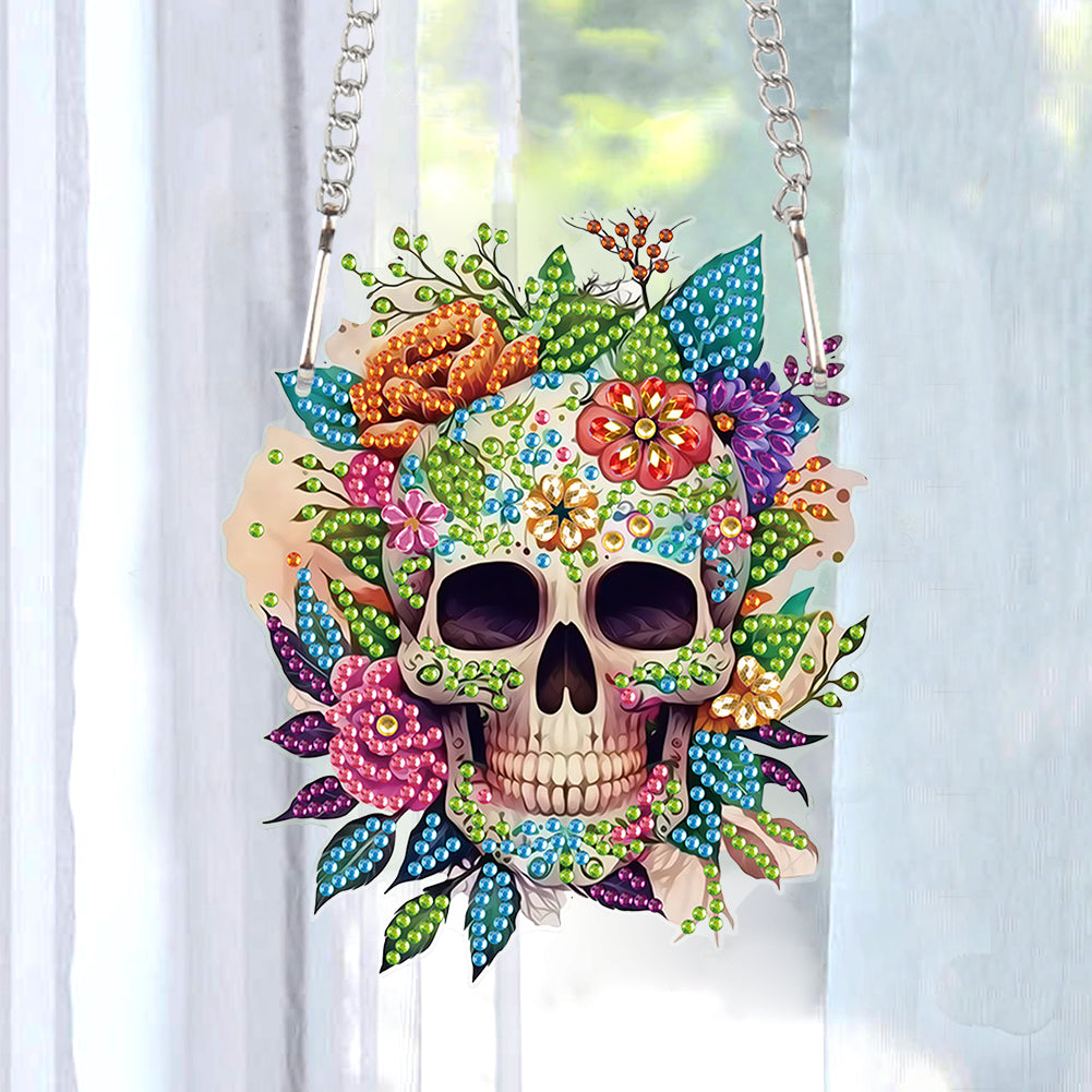 Halloween Skeleton Special Shape Diamond Painting Art Pendants for Wall Decor