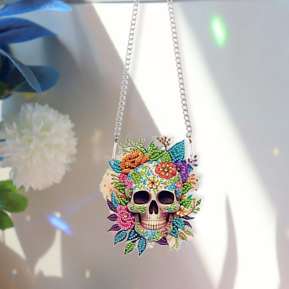 Halloween Skeleton Special Shape Diamond Painting Art Pendants for Wall Decor