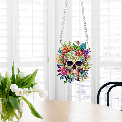 Halloween Skeleton Special Shape Diamond Painting Art Pendants for Wall Decor