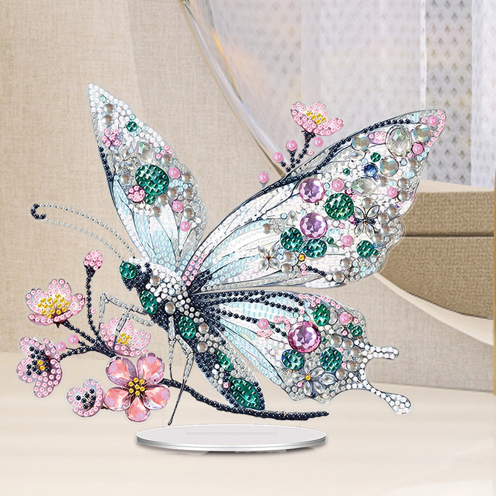 Acrylic Gem Butterfly Diamond Painting Desktop Ornaments Bedroom Table Decor