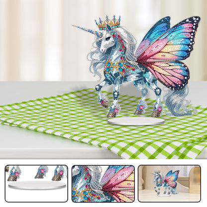 Acrylic Butterfly Horse Diamond Painting Desktop Ornaments Bedroom Table Decor