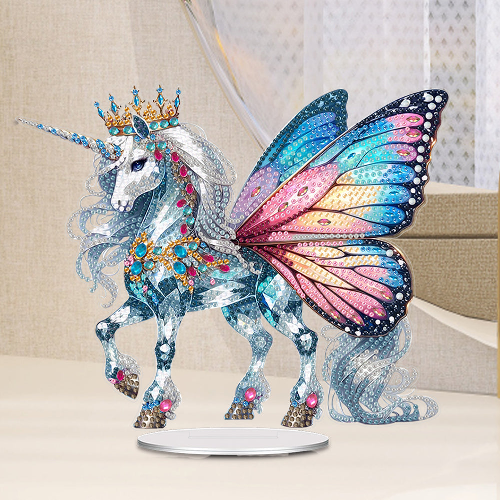 Acrylic Butterfly Horse Diamond Painting Desktop Ornaments Bedroom Table Decor