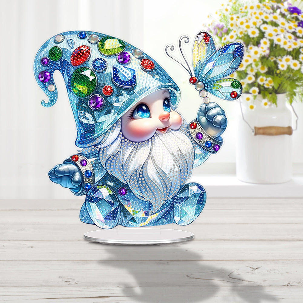 Acrylic Gnome Butterfly Diamond Painting Desktop Ornaments Bedroom Table Decor