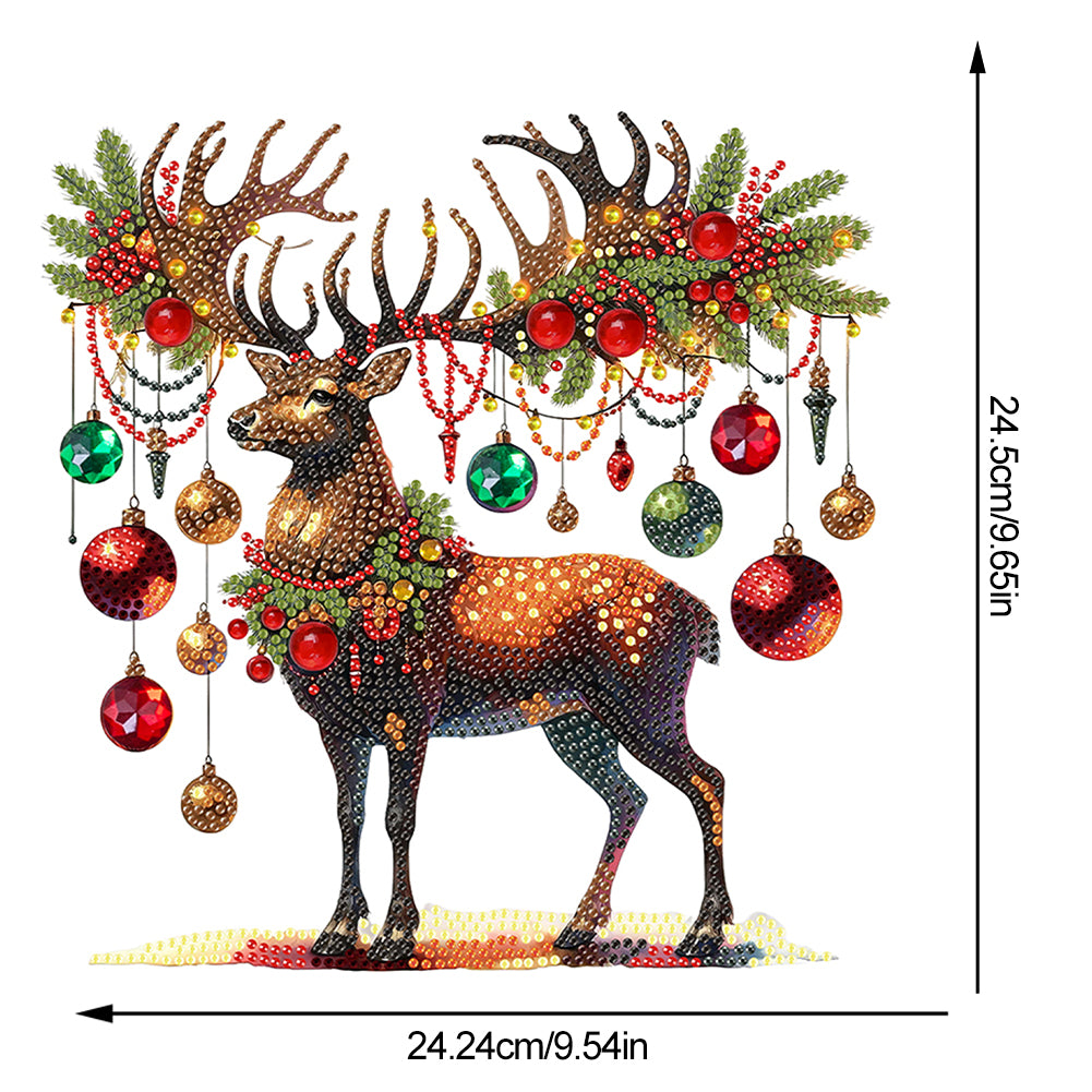 Acrylic Christmas Elk Diamond Painting Desktop Ornaments Bedroom Table Decor