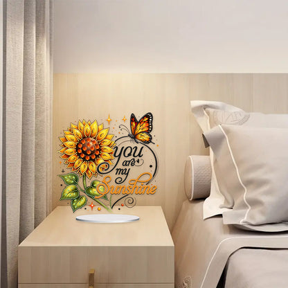 Special Shape Sunflower Moon Diamond Painting Desktop Decorations for Home Decor