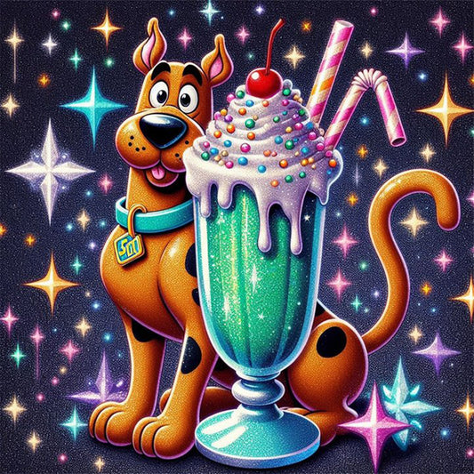 Scooby-Doo And Ice Cream - Full Round Drill Diamond Painting 30*30CM