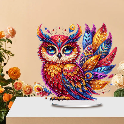 Acrylic Owl Table Top Diamond Painting Ornament Kits Desktop Diamond Art Kits