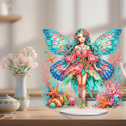 Acrylic Butterfly Fairy Girl 5D DIY Diamond Art Tabletop Decorations Home Decor