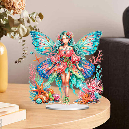 Acrylic Butterfly Fairy Girl 5D DIY Diamond Art Tabletop Decorations Home Decor