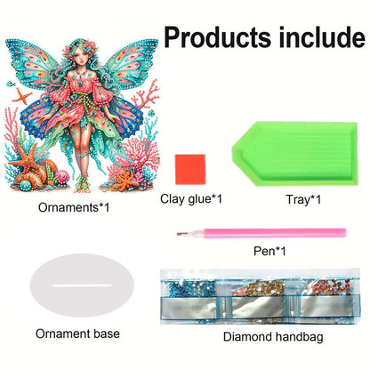 Acrylic Butterfly Fairy Girl 5D DIY Diamond Art Tabletop Decorations Home Decor