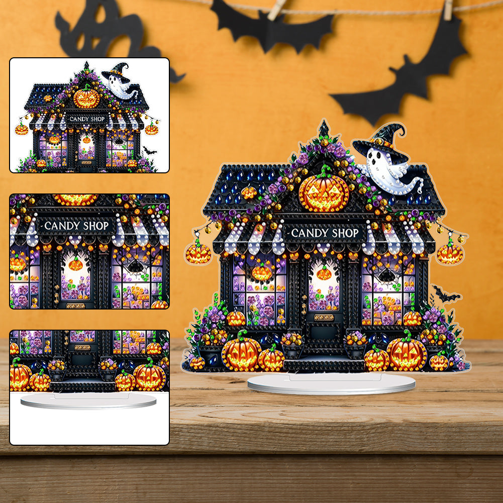 Acrylic Halloween Haunted Shop DIY Diamond Painting Home Desktop Ornaments Kit