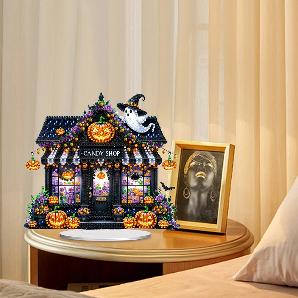 Acrylic Halloween Haunted Shop DIY Diamond Painting Home Desktop Ornaments Kit