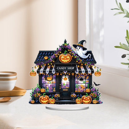 Acrylic Halloween Haunted Shop DIY Diamond Painting Home Desktop Ornaments Kit