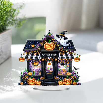 Acrylic Halloween Haunted Shop DIY Diamond Painting Home Desktop Ornaments Kit