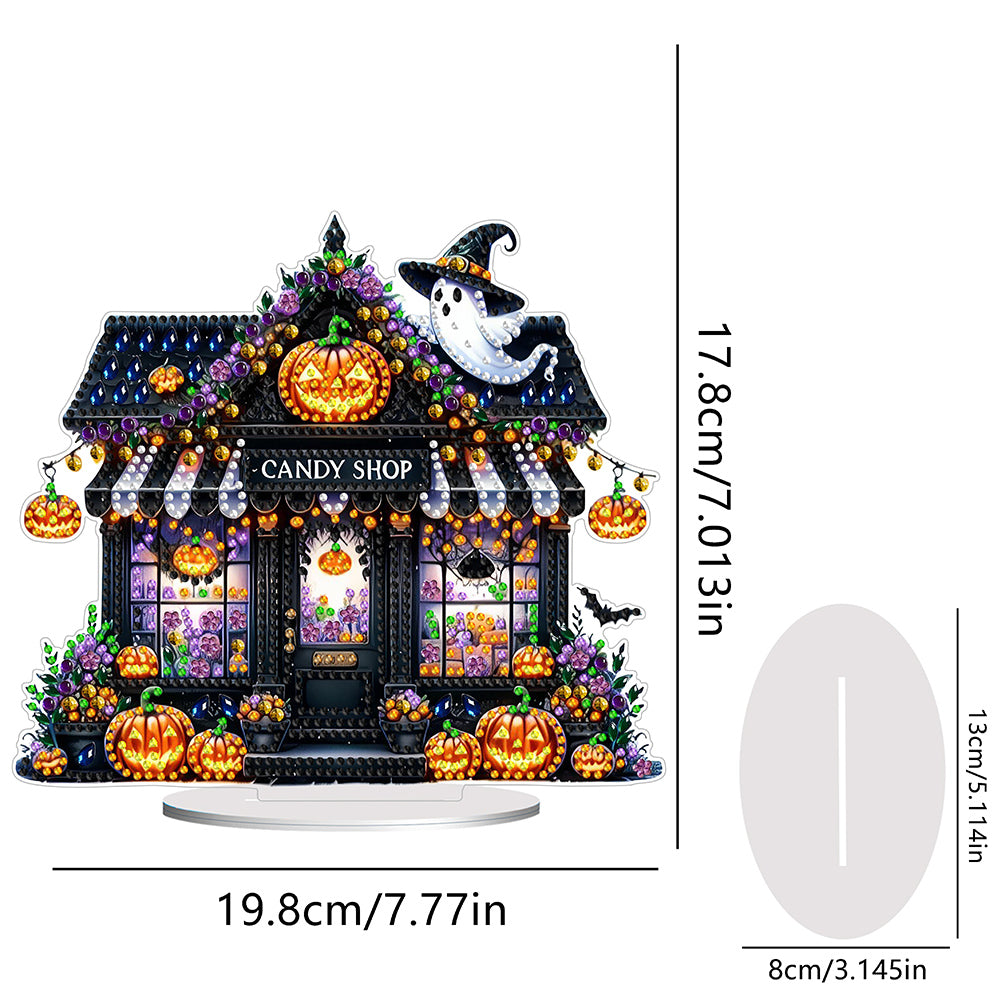 Acrylic Halloween Haunted Shop DIY Diamond Painting Home Desktop Ornaments Kit