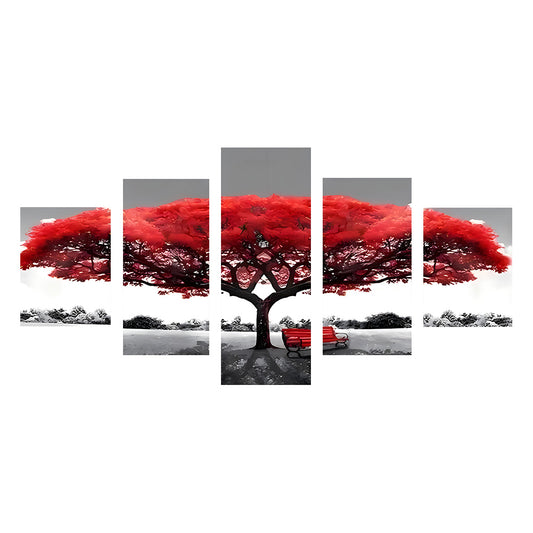 Red Tree Of Life - Full Round Drill Diamond Painting 100*50CM