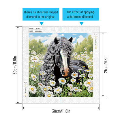 Horse - Special Shaped Drill Diamond Painting 30*30CM