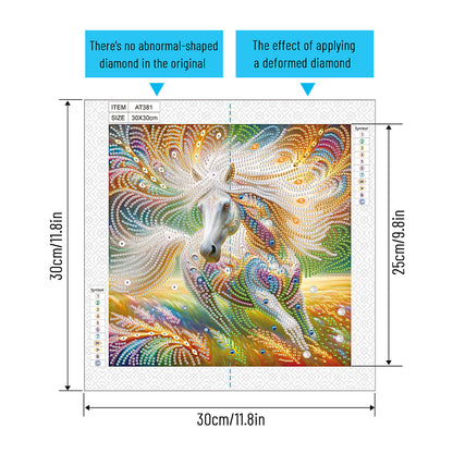 Horse - Special Shaped Drill Diamond Painting 30*30CM