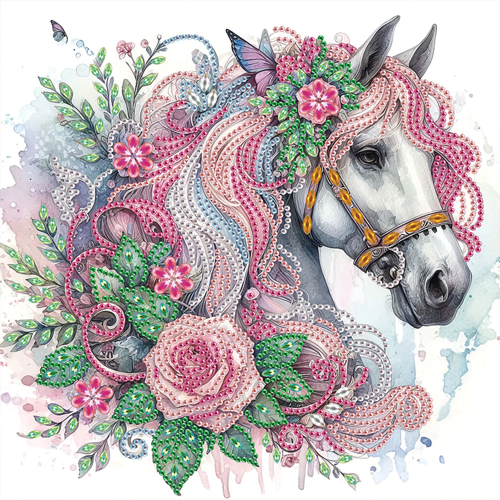 Horse - Special Shaped Drill Diamond Painting 30*30CM