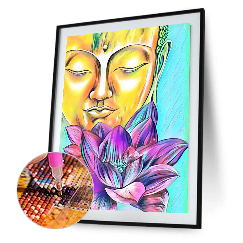 Buddha Lotus - Full Round Drill Diamond Painting 50*60CM