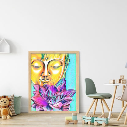 Buddha Lotus - Full Round Drill Diamond Painting 50*60CM