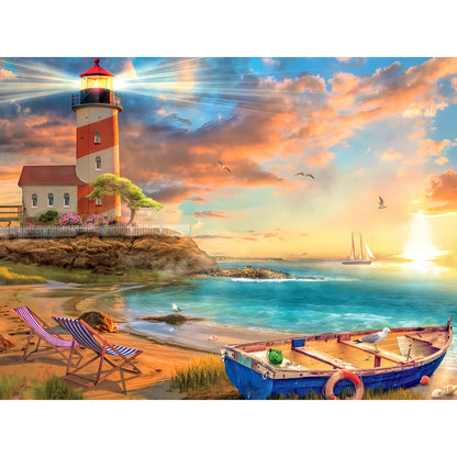 Seaside Scenery - Full Round Drill Diamond Painting 40*30CM