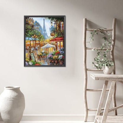 Paris Street Scene - Full AB Round Drill Diamond Painting 40*50CM