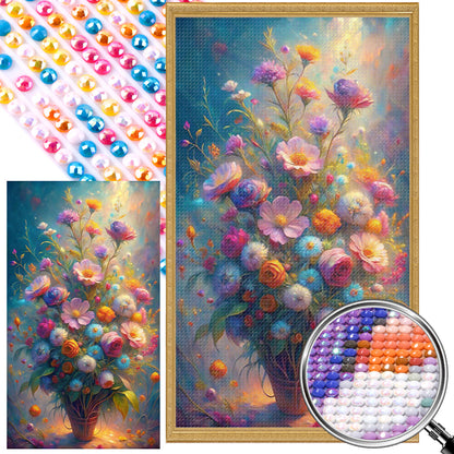 Flower Pots - Full AB Round Drill Diamond Painting 40*70CM