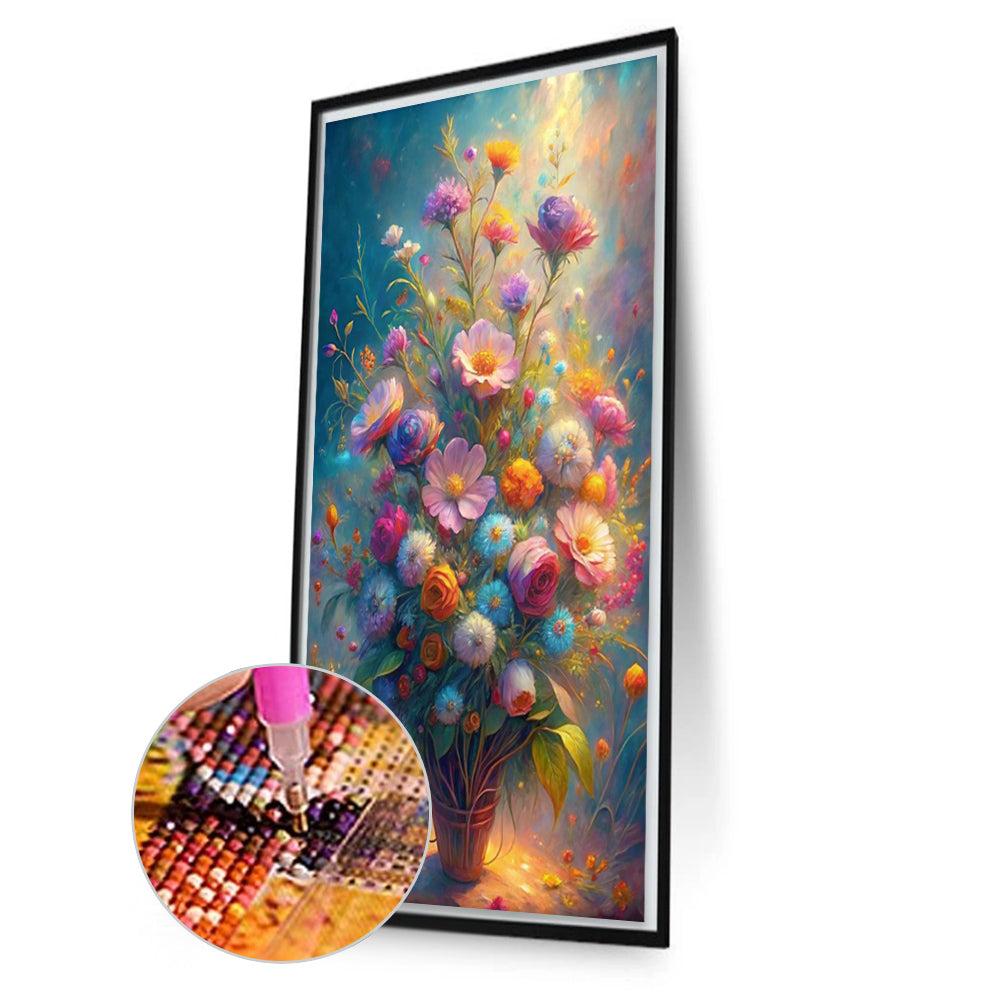 Flower Pots - Full AB Round Drill Diamond Painting 40*70CM