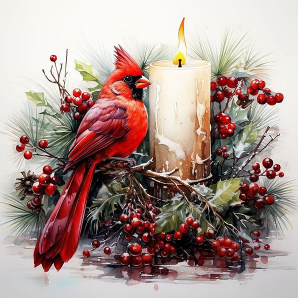 Cardinal - Full Square Drill Diamond Painting 40*40CM