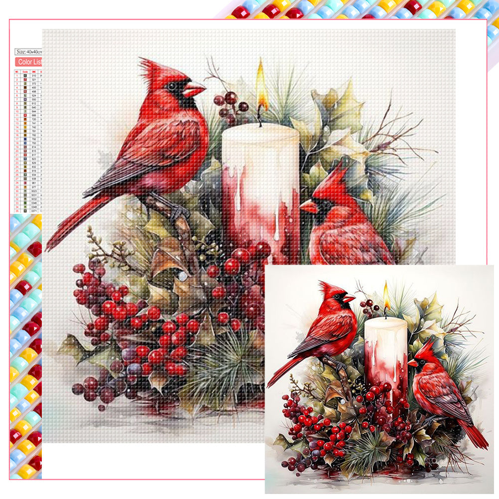 Cardinal - Full Square Drill Diamond Painting 40*40CM